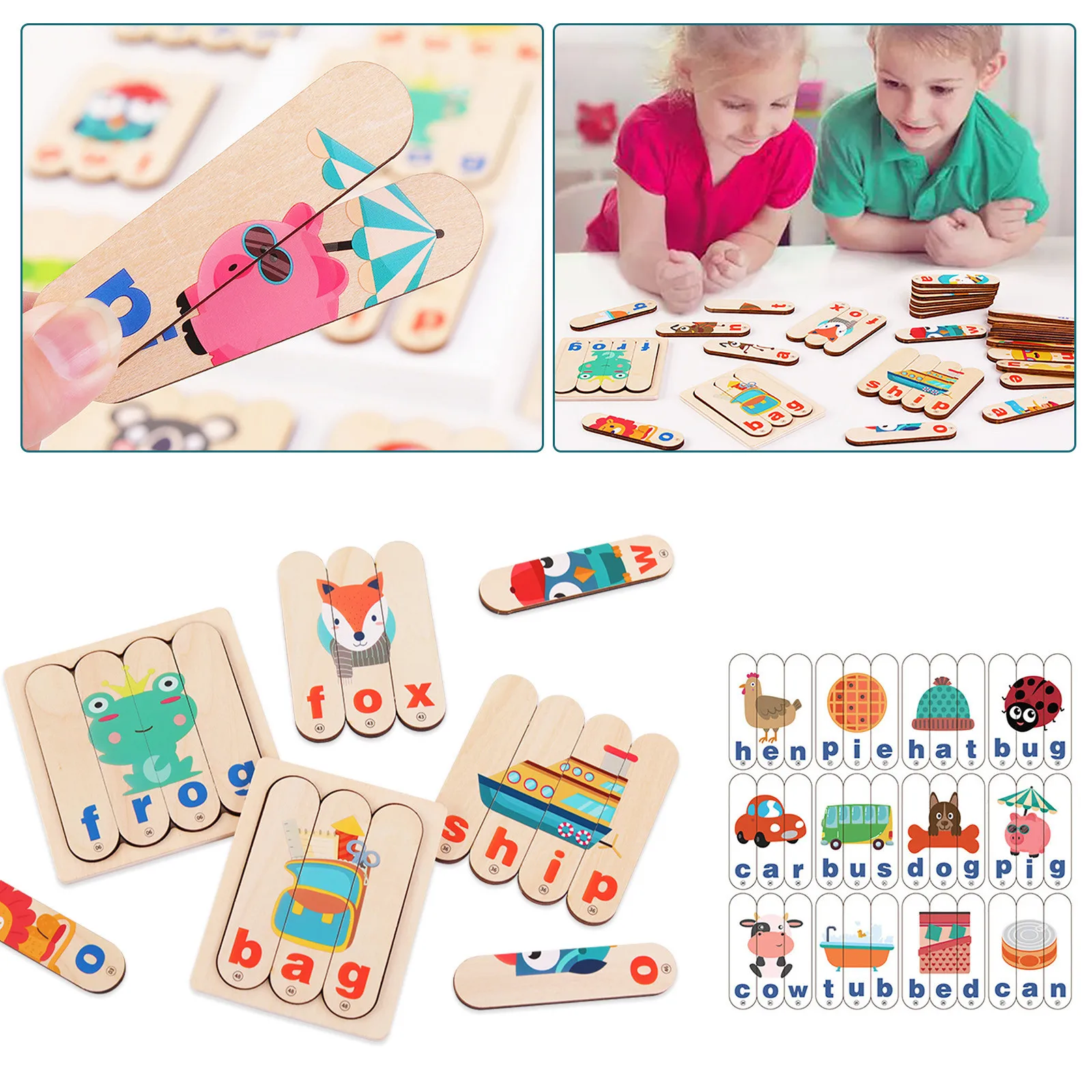 

2021 новый креативный Английский алфавит, игра для правописания, пазл, детские развивающие игрушки, напечатанные с обеих сторон, практичные с...