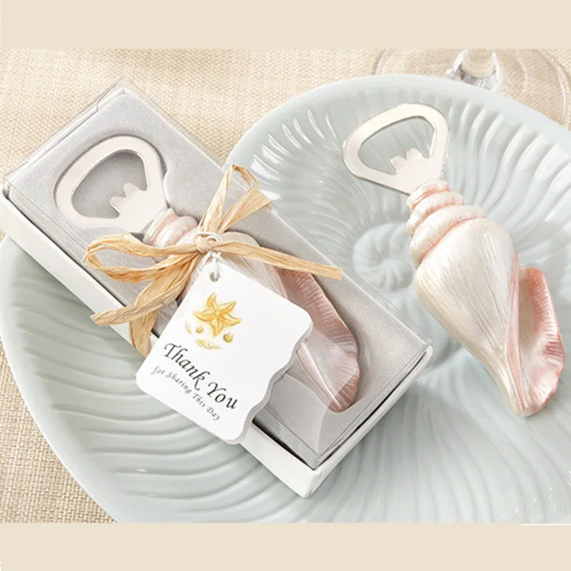 

10 pcs Conch Bottle Openers Favors Gift for Guest Beach Series Wedding Sea Shell Bottle Opener Kithcen Accessories