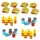 Конструктор MOC с гамбургерами, чипсы, городской конструктор фаст-фуд, детали, кирпичи для детей, друзей, рождественские подарки