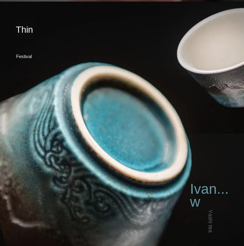 

Hot Sell Tasting Cup Teacup Kung Fu Tea Set Master Cup Single Cup Personal Cup Coarse Pottery Tea Cup Small Cup Tea Cup