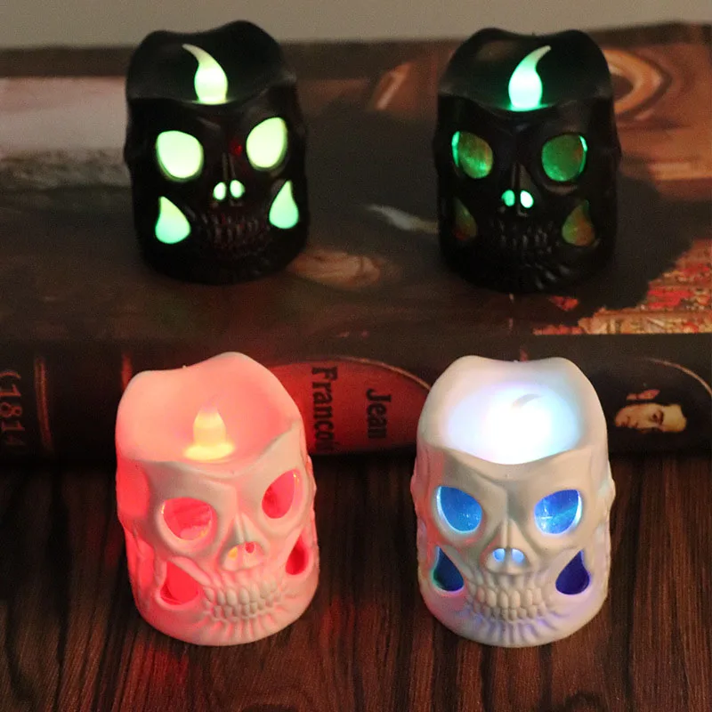 Светодиодный светильник в виде черепа декоративная Ночная лампа для Хэллоуина