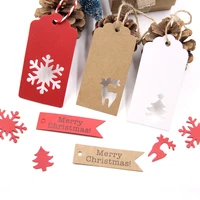 50pcs christmas series paper tags merry christmas diy crafts hanging tag gift wrapping supplies labels for xmas gift accessories