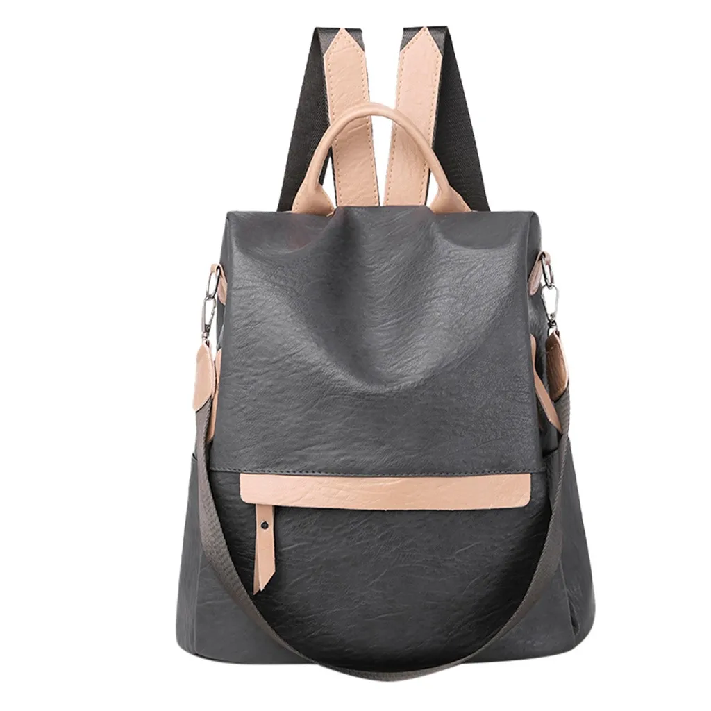 Mochila feminina Женская мода смешанные цвета Водонепроницаемая Сумка Tote плечевой