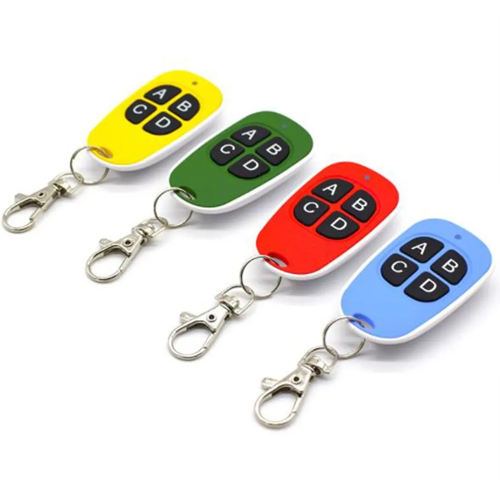 

433MHz 4 Keys Copy Garage Door Universal Remote Control Cloning electric gate Remote Controller With Emission LED Indicator