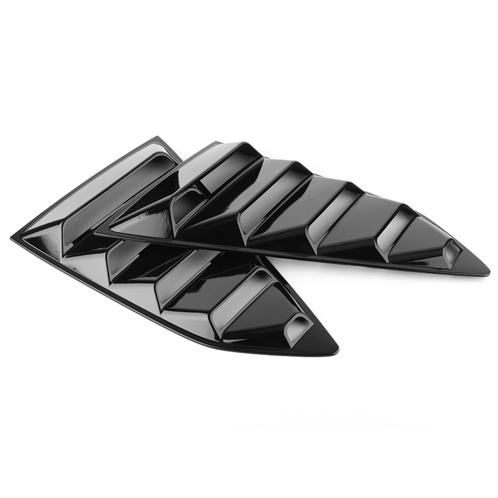 

Glossy Black Car Rear Side Window Louver Air Vents Cover Trim Replacement For 2016 2017 2018 Chevy Camaro
