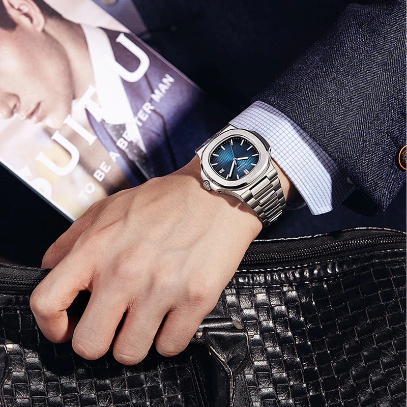 Top Brand Luxury DIDUN 2021Men Automatic Mechanical Sports Watches Male Military Steel Luminous Hand Nautilus Wristwatch | Наручные часы