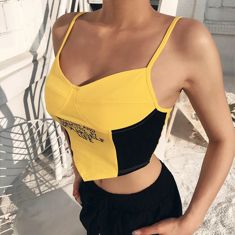 Женский топ на бретелях-спагетти с открытой спиной и V-образным вырезом | Женская