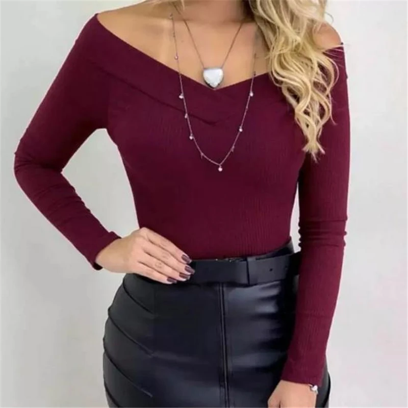 Сексуальное Женское боди с длинными рукавами повседневные облегающие