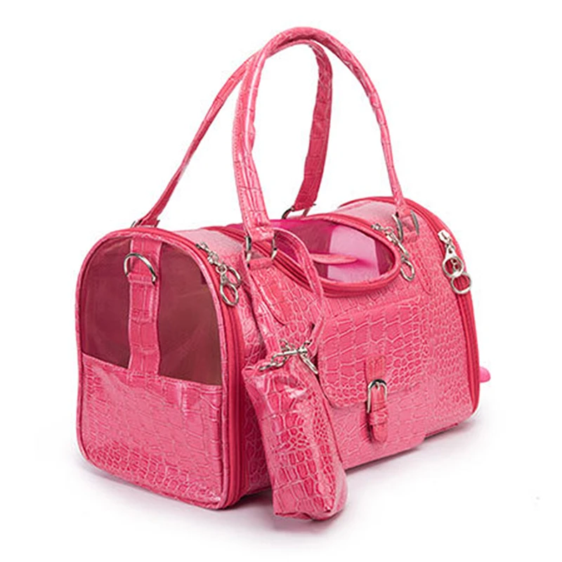 

2021 Portable Outdoor Pet Cat Dog Carrier Bag With Purse Leather Travel Small Dog Chihuahua Teddy Carrying Bag Handbag Pet Bags