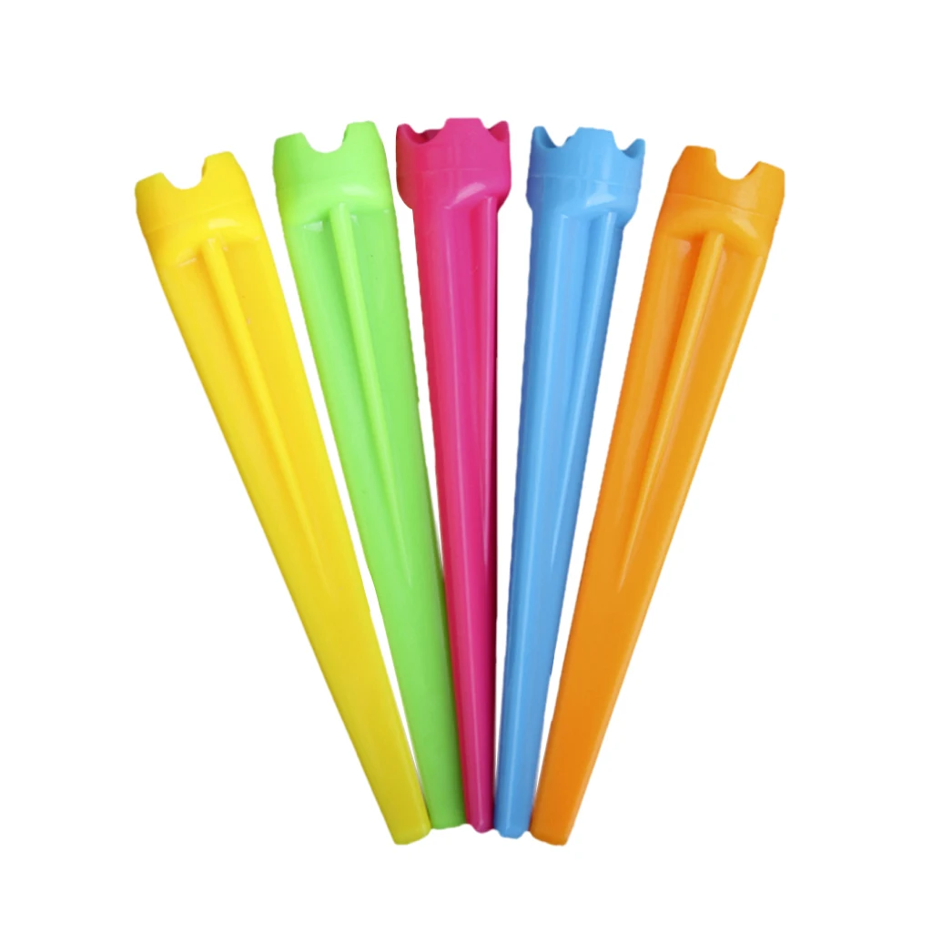 

100Pcs Assorted Colors Four Corner Plastic Cushion Top Wedge Golf Tees 78mm