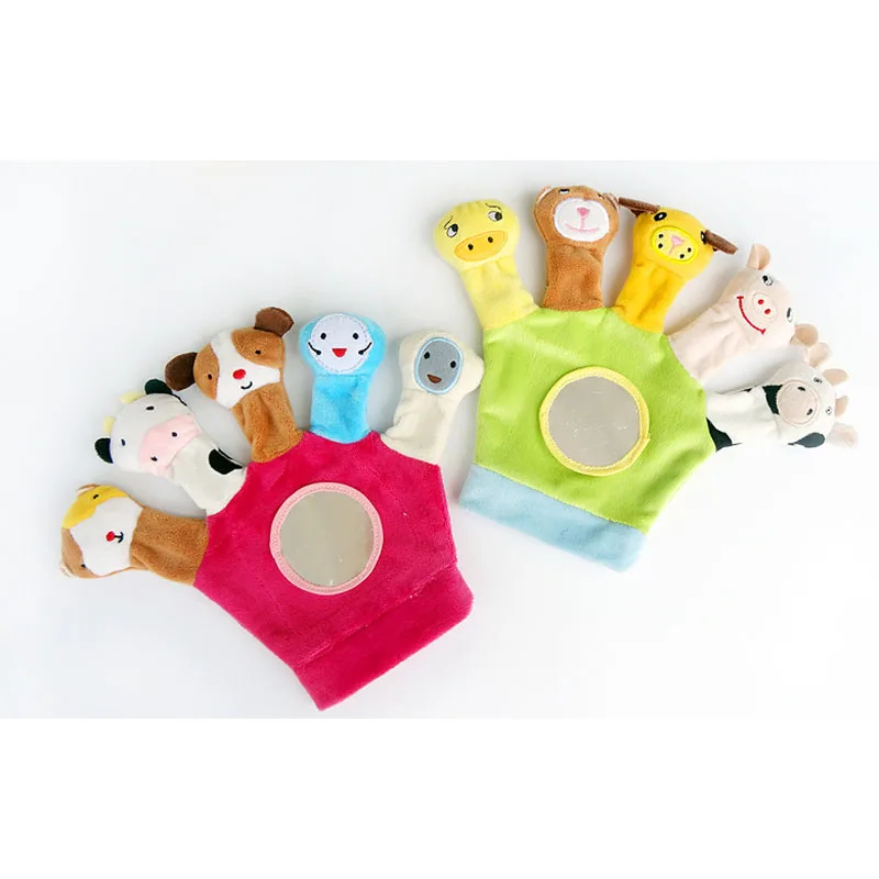 

Baby Hand Puppet Plush Toy 0~3 Years Old Baby Cotton Fabric Finger Puppet Suit Newborn Baby Animal Hand Puppet Toy