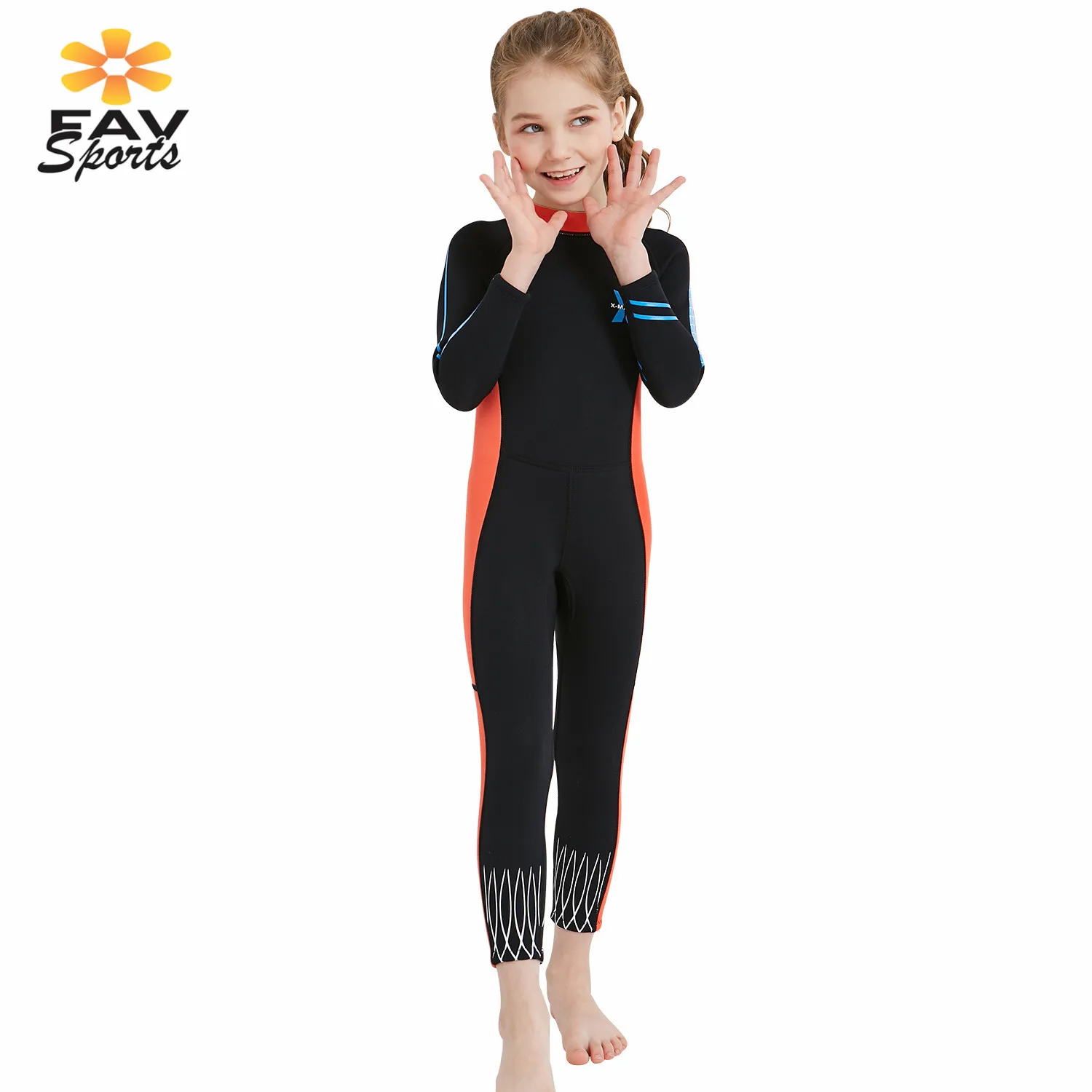 FAVSPORTS Детские неопреновые костюмы для дайвинга полный теплый мокрый костюм