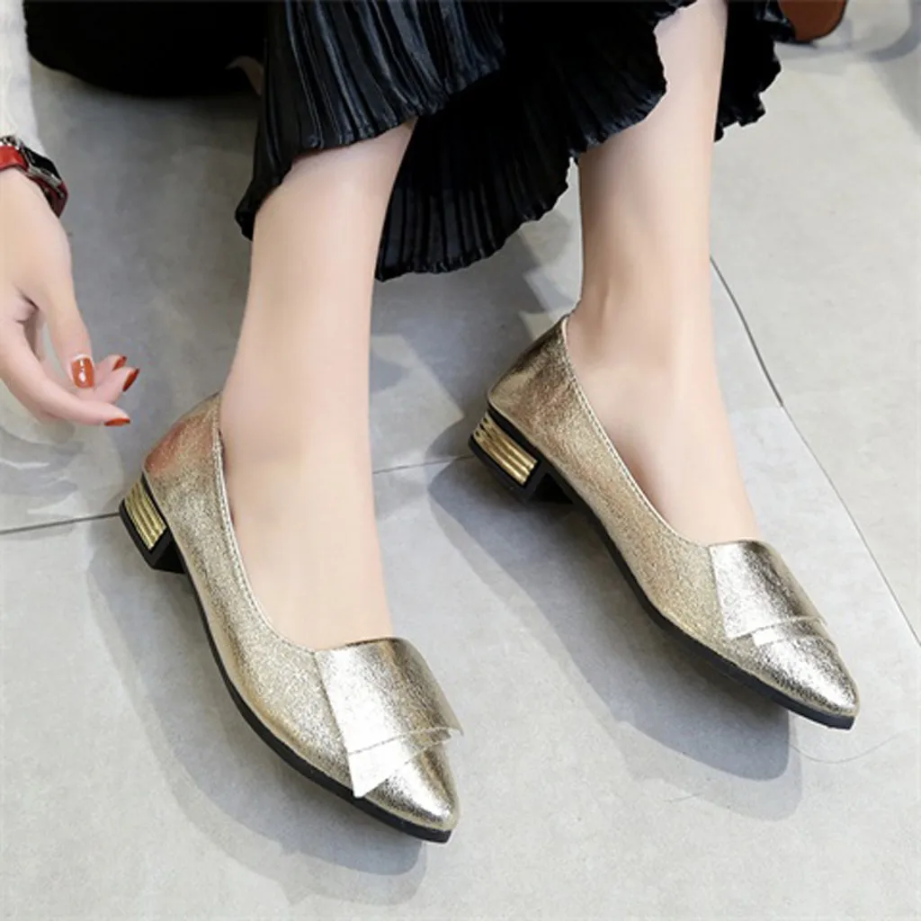 Женские модные элегантные тонкие туфли на плоской подошве Удобная обувь с острым