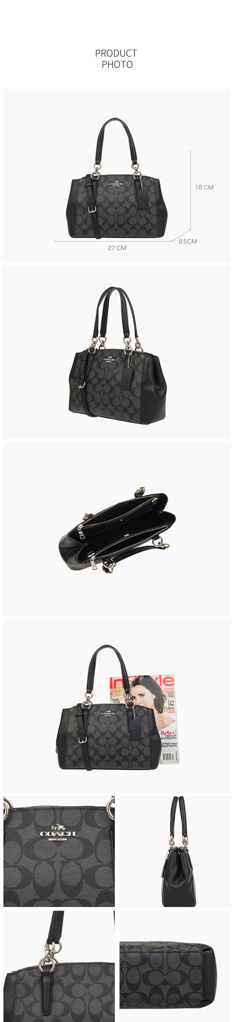 Coach F58290 Crossgrain кожаный мини Кристи Carryall