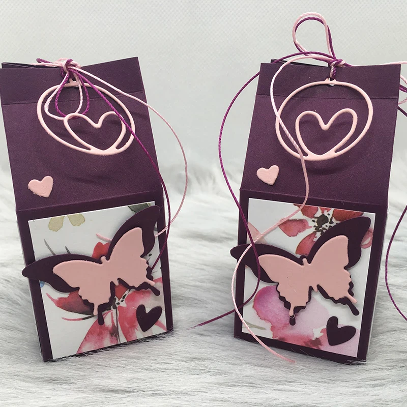 

3pcs Heart Tag Shapes Cutting Dies Metal Cutting Dies Stencils for Card Making Decorative Embossing Suit Paper Cards DIY