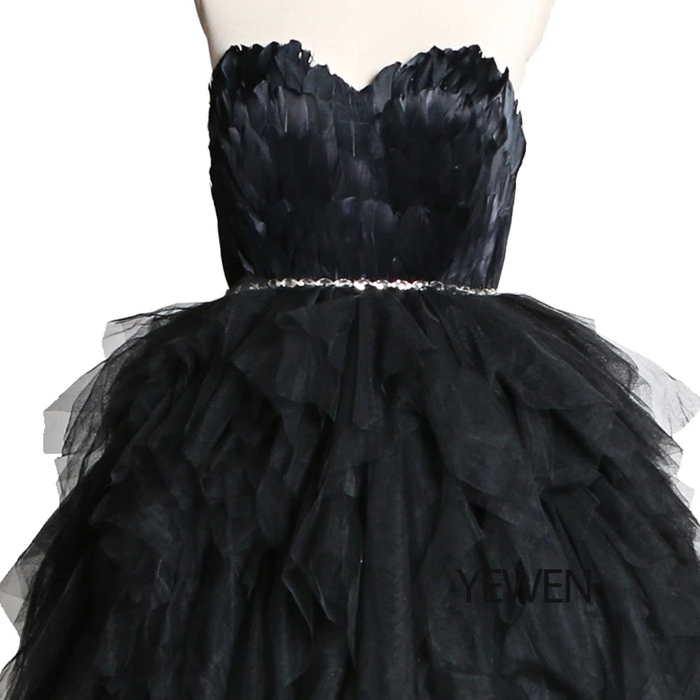 Красное милое Плиссированное блестящее платье из органзы с перьями и блестками