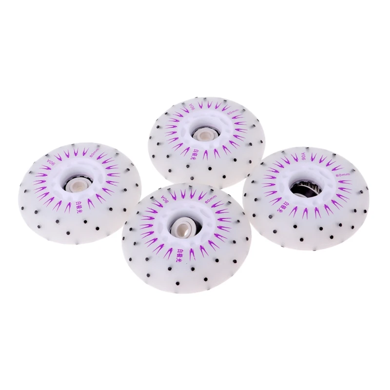 

4Pcs Roller Skates Wheels Durable Speed Skating Light Up Wheel Indoor Outdoor Replacement Skates Accessories