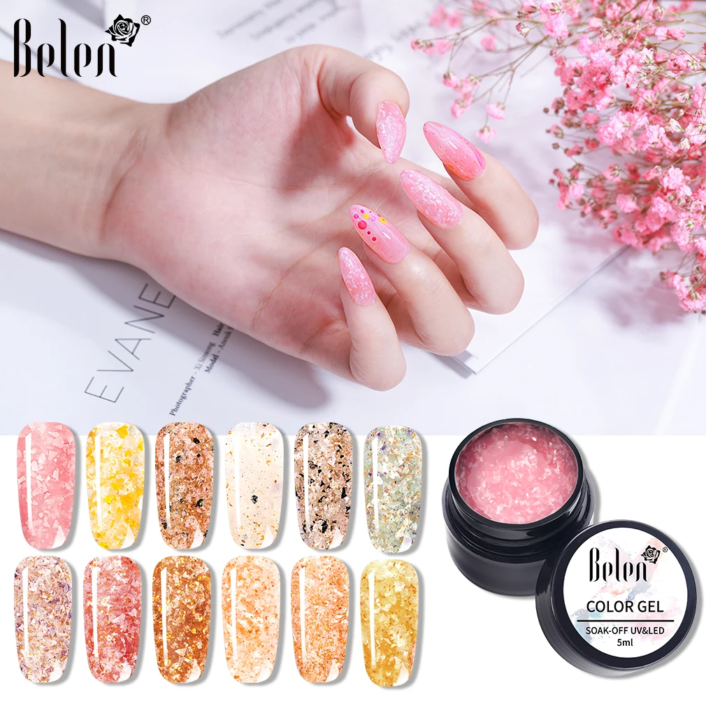 Belen 5MLShimmer Фэнтезийный Гель-лак для ногтей грунтовка салона маникюра отмачивается