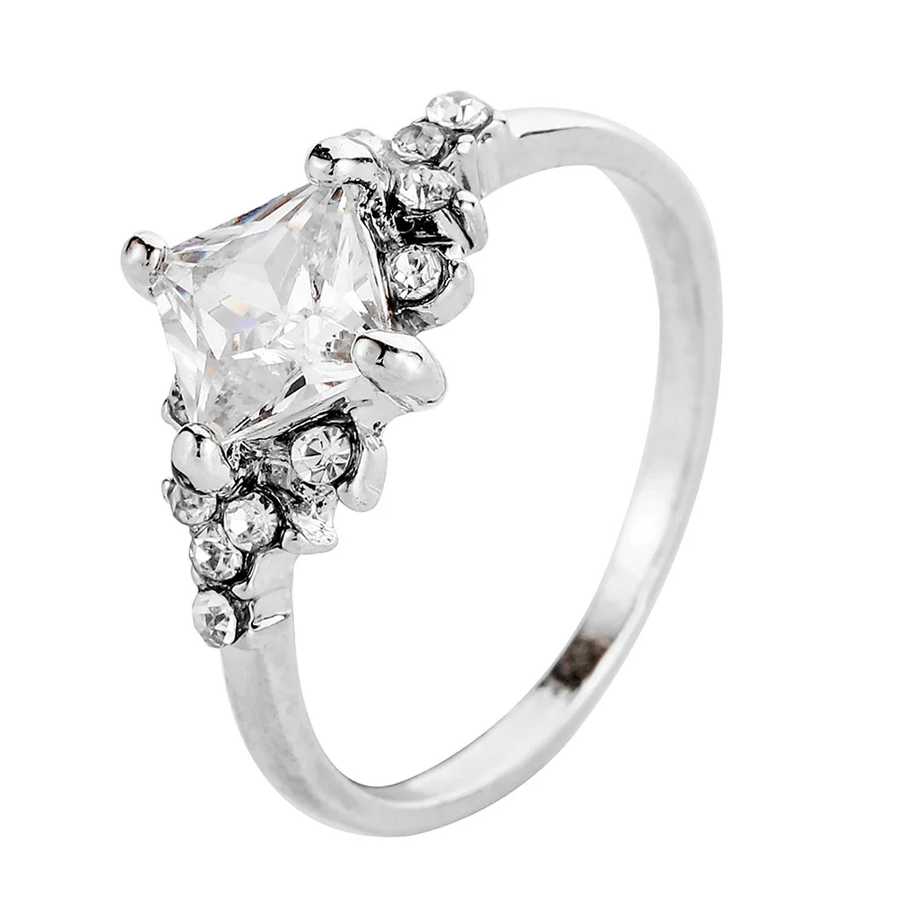 

Ladies Fashion Trend Personality Creative New Ring Temperament Elegant Geometric Inlaid Zircon Ring Anniversary High Quality