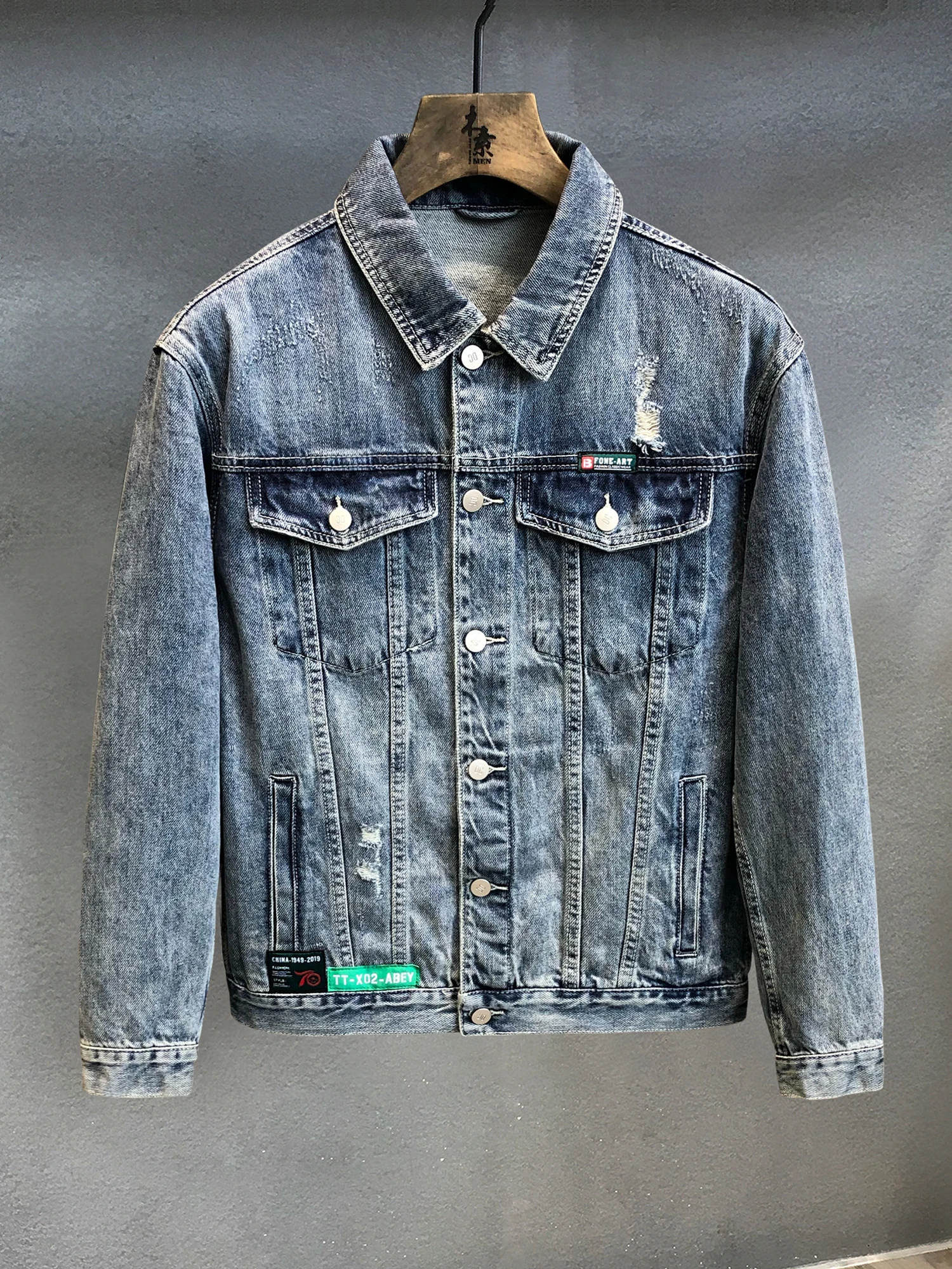 

Spring Autumn Jackets for Men Brand Casual Denim Jacket Men Youthful Vitality Coat Chaqueta De Los Hombres Jackets BG50JS