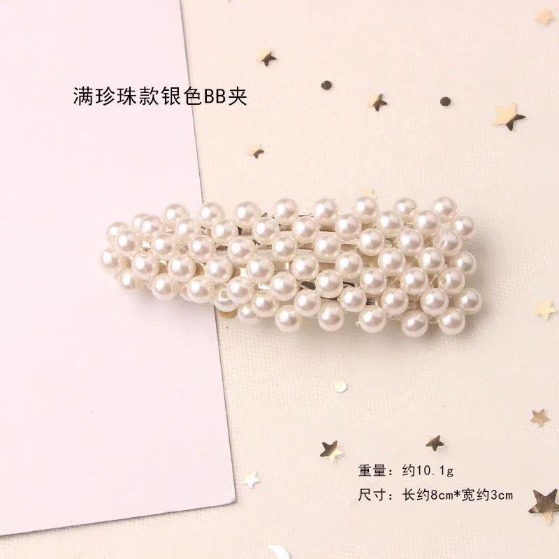 Заколки для волос с жемчужинами и цветами в Корейском стиле винтажные длинные