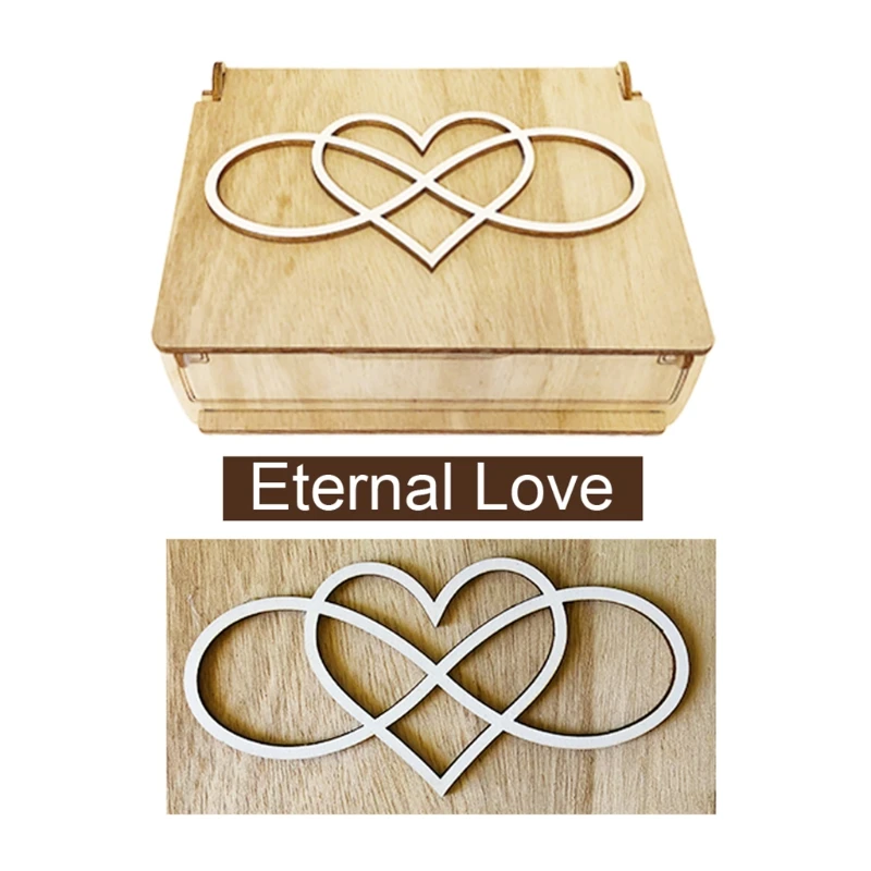 R7RC деревянная рамка в форме сердца прозрачная Свадебная Гостевая книга