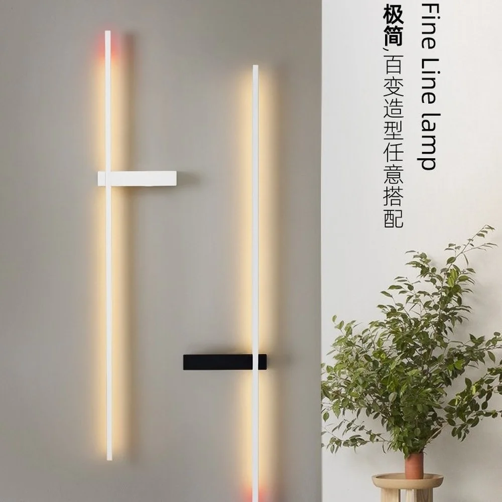 

Современная Минималистичная светодиодная настенная лампа, декор в скандинавском стиле для гостиной, фоновые Настенные светильники для дом...