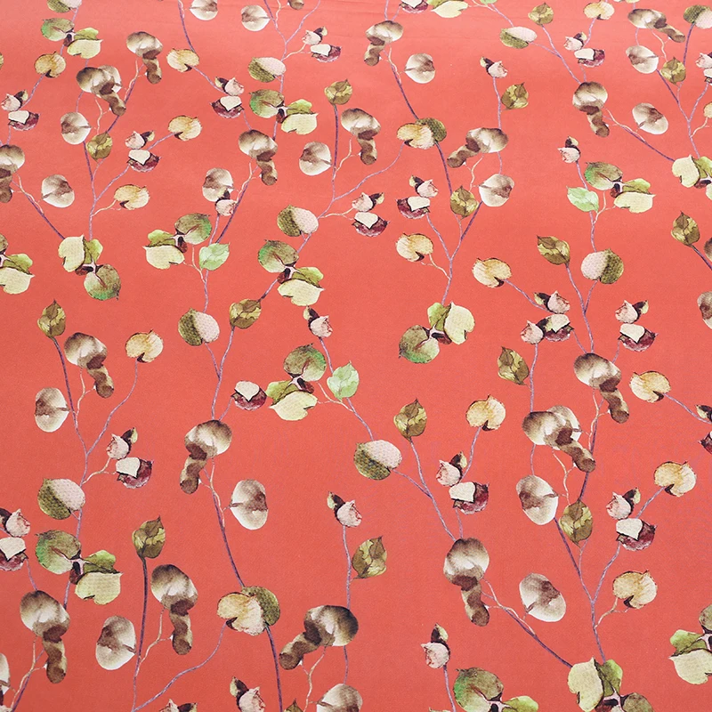 

114cm printed silk fabric meter pendant silk crepe de chine fabric 16mm shirt dress crepe fabric wholesale silk cloth