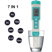 3457 in 1 digital ph ec tds meter orp sg salinity temperature tester aquarium water hydroponic testing without backlight