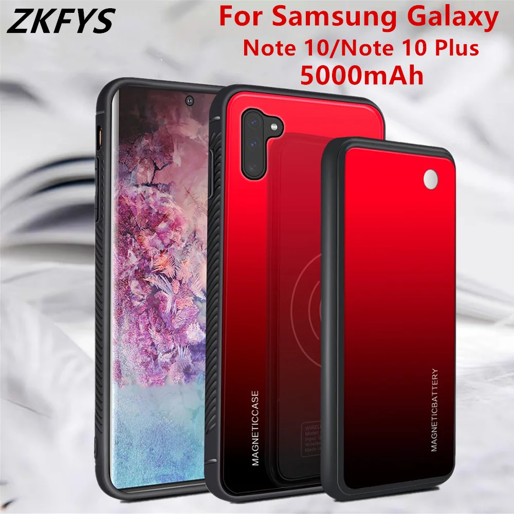 Чехлы для Samsung Galaxy Note 10 Plus чехол аккумулятора с беспроводной зарядкой 5000 мАч