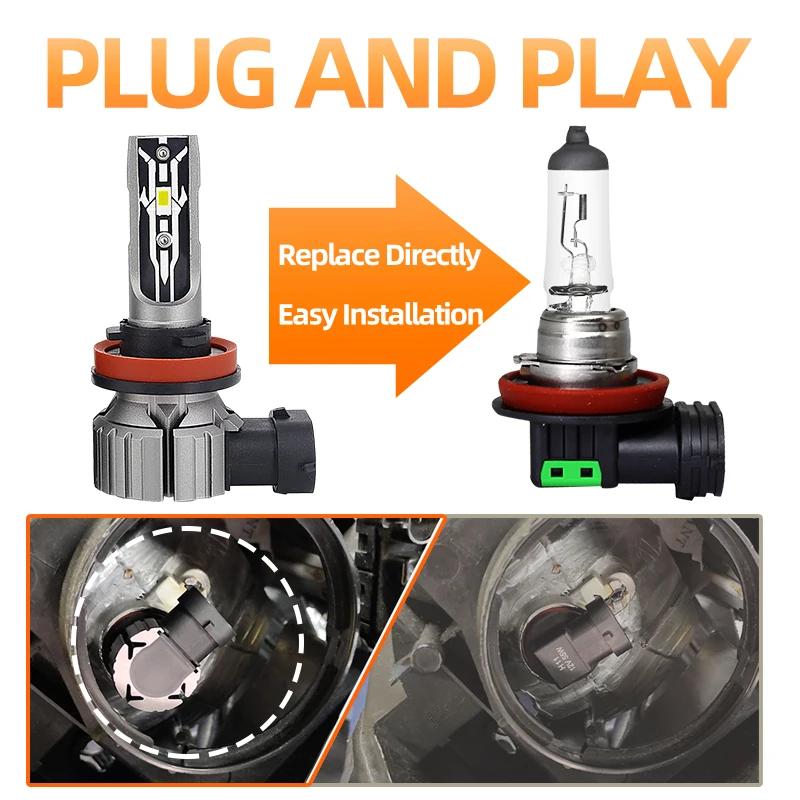 10000LM H8 H11 LED Fog Lamp Canbus H16 9005 HB3 9006 HB4 H7 H4 H1 880 Headlight Bulbs For VW Benz Audi BMW Skoda Octavia A7 | Автомобили и