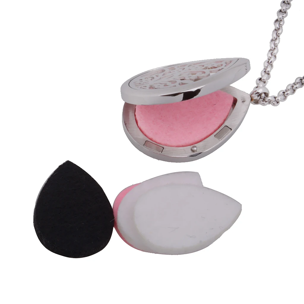 

Stainless Steel Waterdrop Necklace Aromatherapy Essential Oil Diffuser