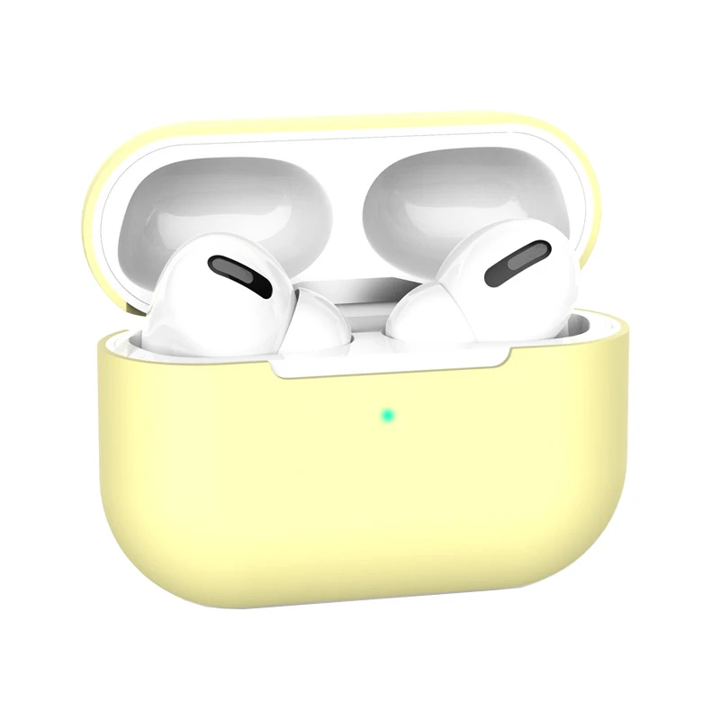 Силиконовый чехол, защитный чехол для Apple AirPods Pro, TPU, Bluetooth наушники, мягкий силиконовый чехол для Air Pods 3, защитный чехол s - Цвет: Yellow