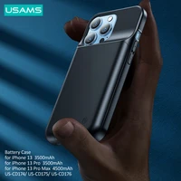 usams portable 4500mah 3500mah battery charger case for iphone 13 13 pro max power bank case safe stable charging case protector