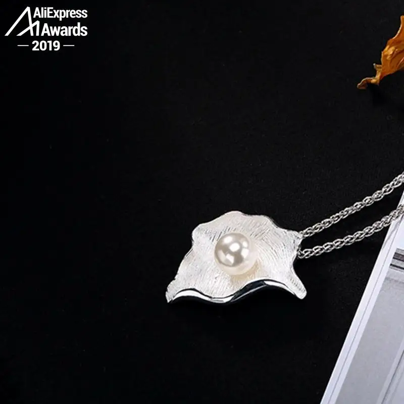 Супер красивый кулон из пресноводного жемчуга для ожерелья в виде листа Серебро