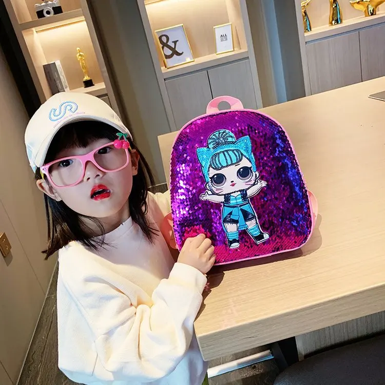 Аксессуары для малышей Bling милое вечернее детское платье с рюкзак 3D Сумочка в