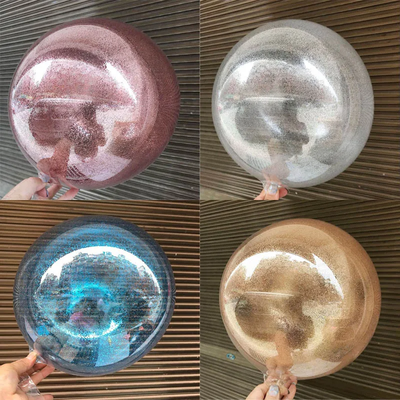 Свадебное украшение прозрачные блестящие воздушные шары сделай сам Круглый