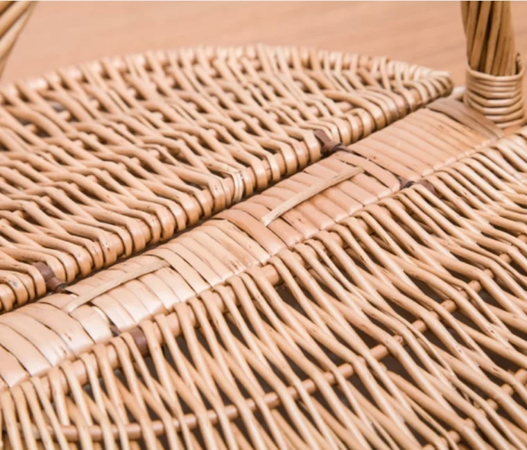 Корзина для пикника винтажная плетеная большая корзина хранения фруктов закуски