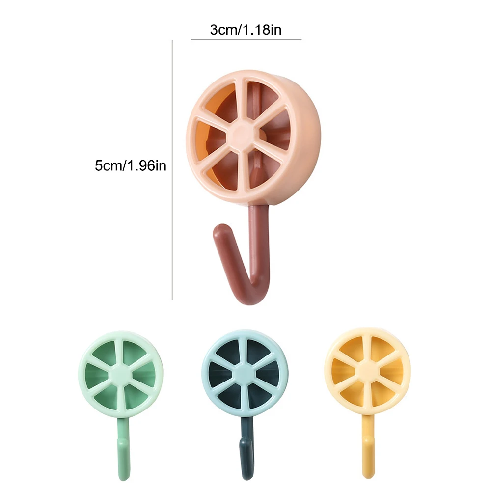 

10pcs Creative Lemon Shape Hooks Plastic Door Hangers Self Towel Hooks Wall Mounted Hangers Hat Racks Clothing Hanger Storage