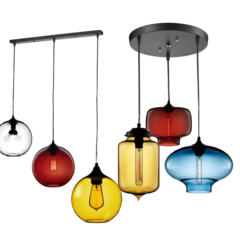Северная Европа простые прозрачные стеклянные подвесные светильники для