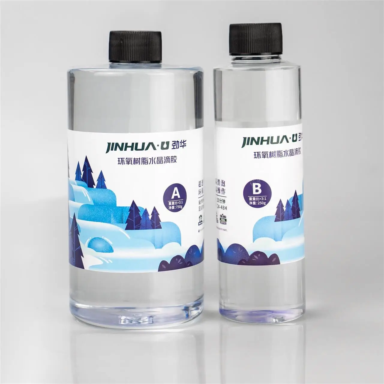 Эпоксидная смола 3:1 высококлейкий эпоксидный отвердитель AB Кристальный клей для