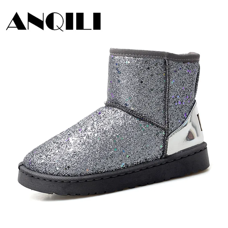 ANQILI/Новинка Модные женские зимние ботинки высокого качества нескользящие