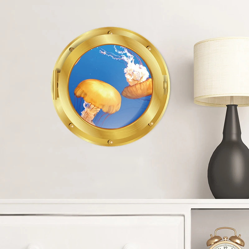 

PVC Underwater Fish Wall Stickers Waterproof Dolphin Turtle Sticker For Washing Machine Decoration For Bathroom Decals