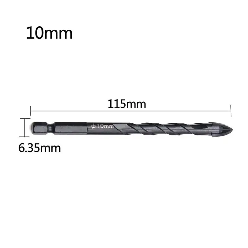 

Cross Hex Tile Bits Glass Ceramic Concrete Hole Opener Cemented Carbide Alloy Triangle Drill 3/4/5/6/8/10/12mm Electric Tools