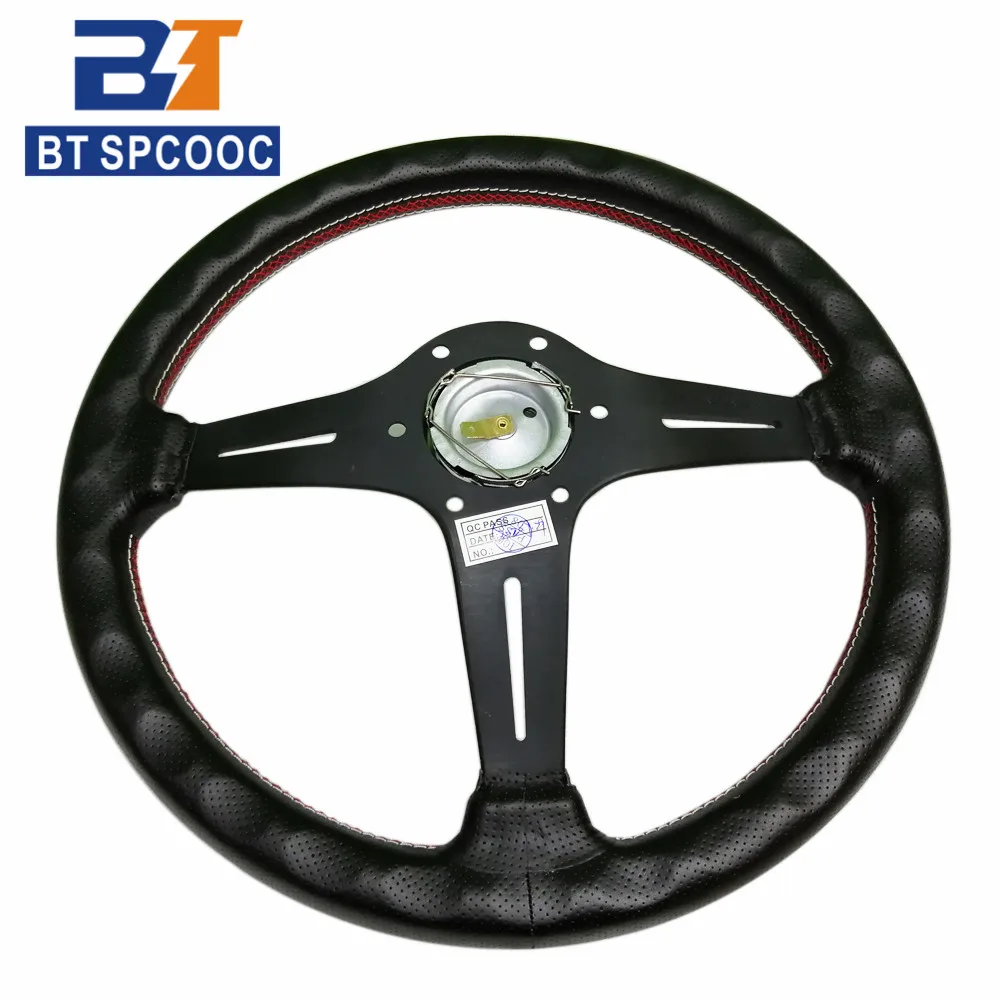ND руль для автомобиля кожаный гоночный спортивный колеса 14 дюймов 350 мм вогнутый