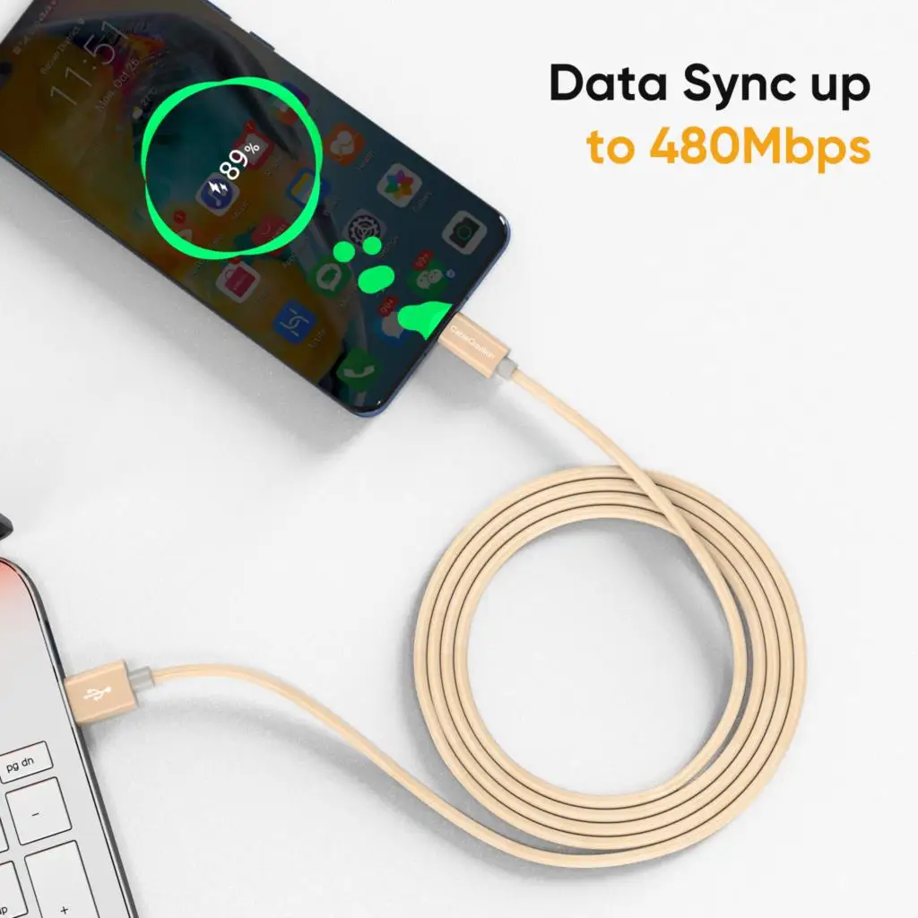 Кабель USB Type C для Samsung S20 S21 Xiaomi провод быстрой зарядки 480 Мбит/с стандартное