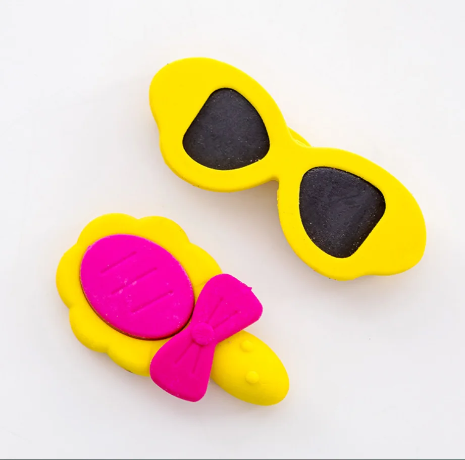 2 шт. губная помада стекло зеркало резиновый ластик для карандаша канцелярские