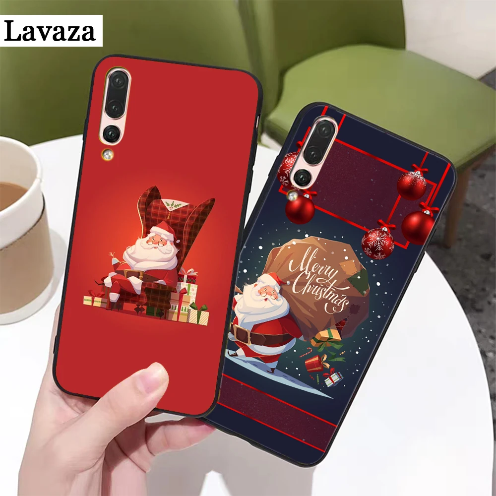 Санта Клаус Рождественская силиконовая мягкая чехол для Huawei P8 P9 P10 P20 P30 Lite Pro P Smart Z Plus