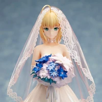 16 10th anniversary fatestay night black wedding dress bride saber 25cmver cute doll pvc action figure collectible figurine