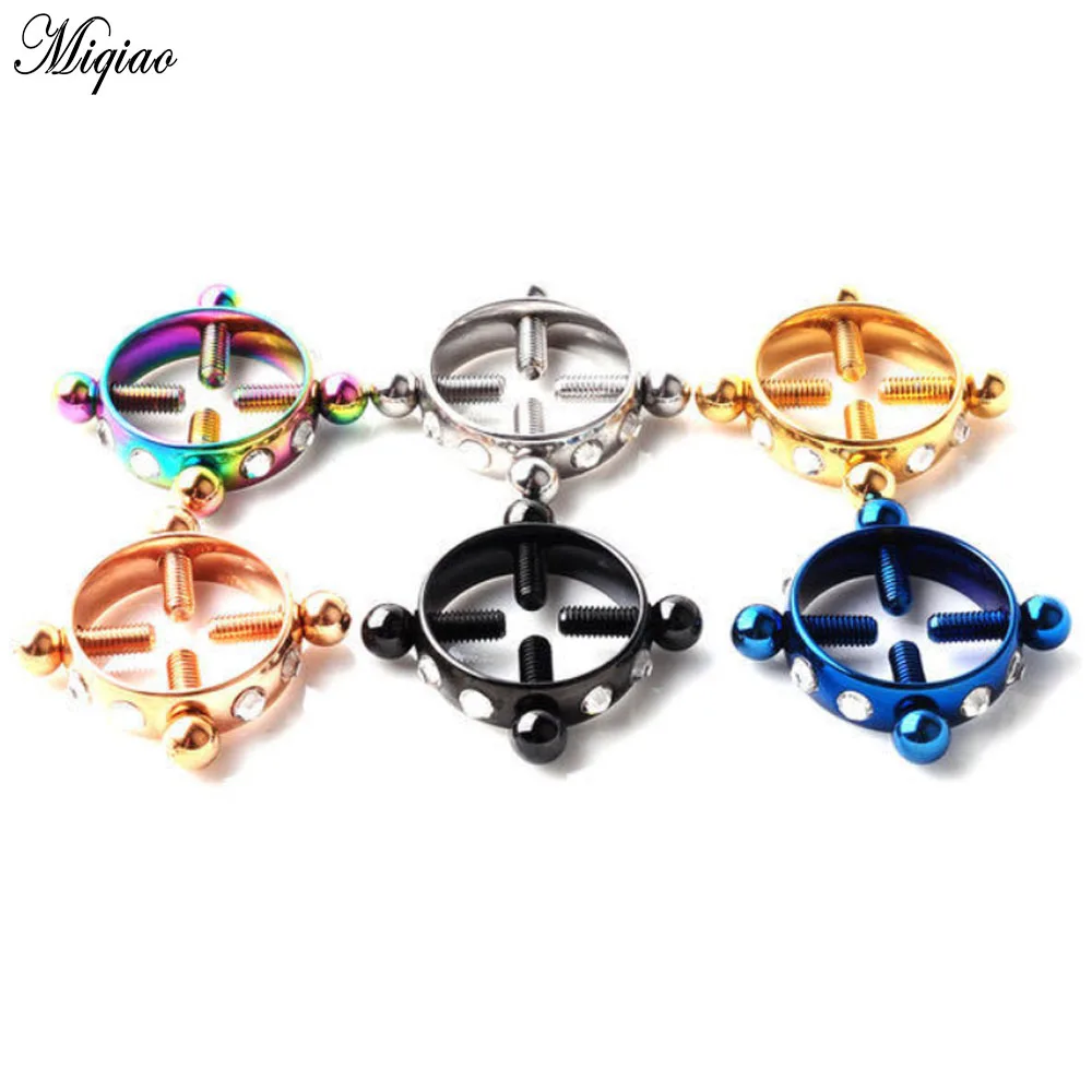 

Miqiao 2pcs Stainless Steel Adjustable Round Breast Ring Jewelry Hypoallergenic